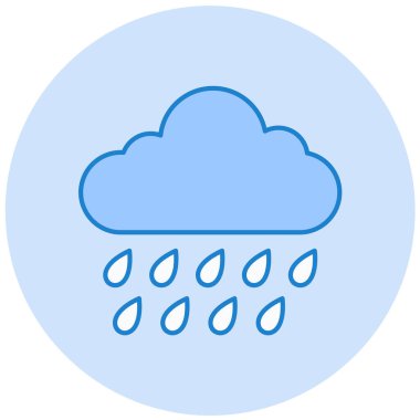 Yağmur. Web simgesi basit illüstrasyon