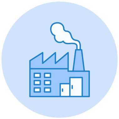 Fabrika. Web simgesi basit illüstrasyon