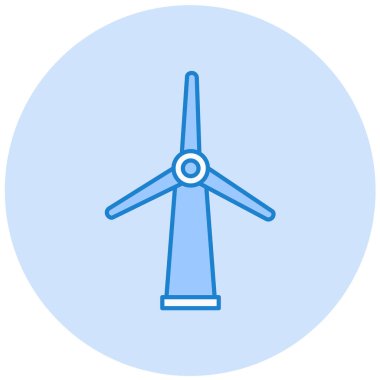 Rüzgar türbini simgesinin vektör çizimi