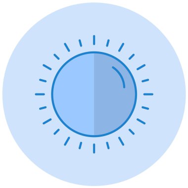 Güneş. Web simgesi basit illüstrasyon