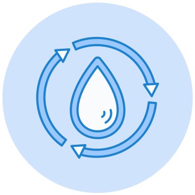 su tirajı ikonu vektör illüstrasyonu 