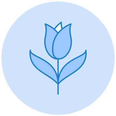 Lale. Web simgesi basit illüstrasyon