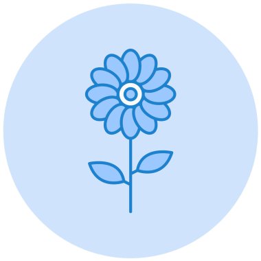 Çiçek. Web simgesi basit illüstrasyon