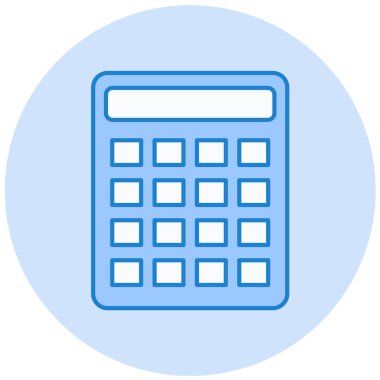 Hesap makinesi. Web simgesi basit illüstrasyon