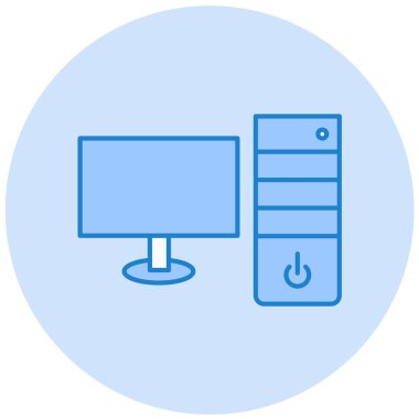 Bilgisayar. Web simgesi basit illüstrasyon