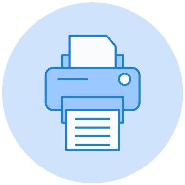 Yazıcı. Web simgesi basit illüstrasyon