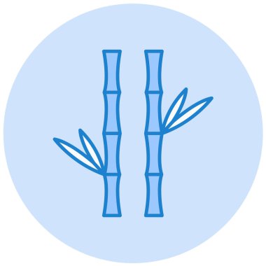 Bambu simgesi vektör illüstrasyonu