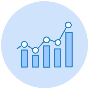 iş grafiği simgesi, vektör illüstrasyonu