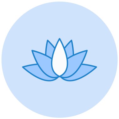 Nilüfer çiçeği ikonu vektör illüstrasyonu