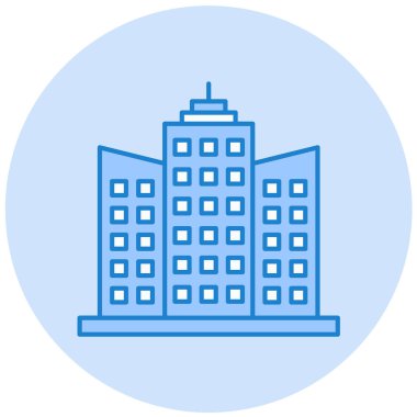 Modern binanın vektör illüstrasyonu