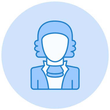 Avatar 'ı yargıla. Web simgesi basit illüstrasyon 