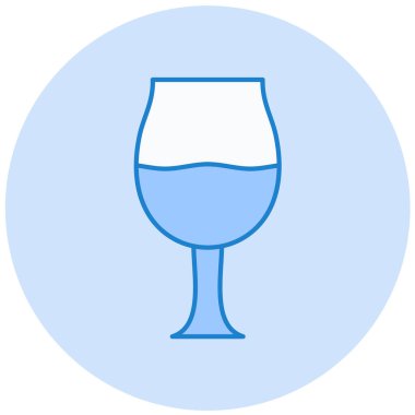 Şarap kadehi. Basit resimleme