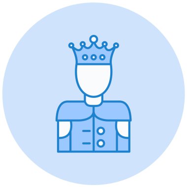 Bir kral simgesinin vektör illüstrasyonu