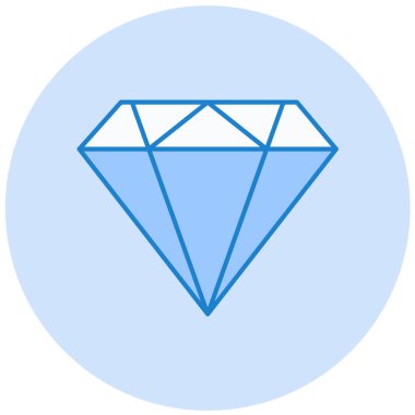 Elmas. Web simgesi basit illüstrasyon