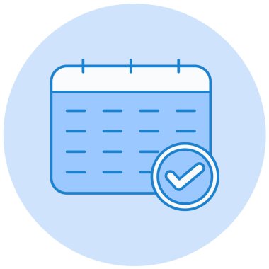 Takvim simgesinin vektör illüstrasyonu