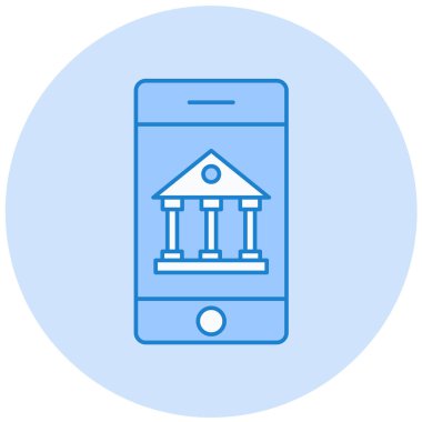 mobil bankacılık vektör simgesi modern basit tasarım