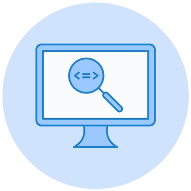 Bilgisayar. Web simgesi basit illüstrasyon