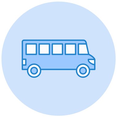 Otobüs. Web simgesi basit illüstrasyon