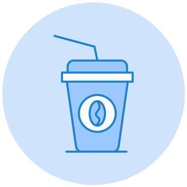 Kahve. Web simgesi basit illüstrasyon