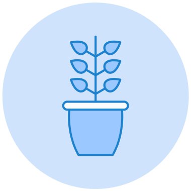 Bitki. Web simgesi basit illüstrasyon