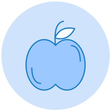 Elma. Web simgesi basit illüstrasyon