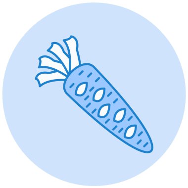 Havuç. Web simgesi basit illüstrasyon