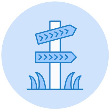 Yol simgesi, vektör illüstrasyonu