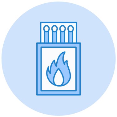 Kibrit. Web simgesi vektör illüstrasyonu