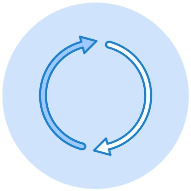 Yenile. Web simgesi basit illüstrasyon