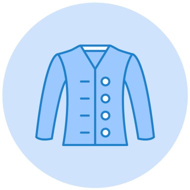 Ceket simgesi, vektör illüstrasyonu