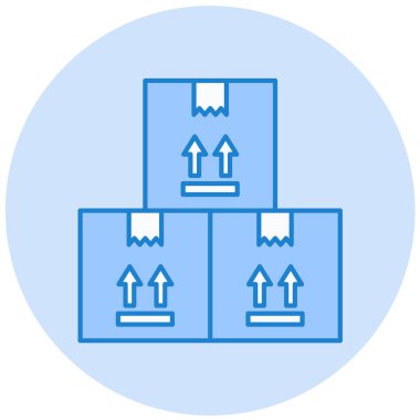 Kutu. Web simgesi basit illüstrasyon