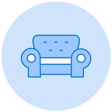 Kanepe. Web simgesi basit illüstrasyon