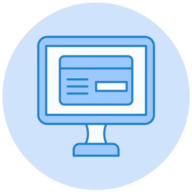 İnternetten alışveriş. Basit resimleme