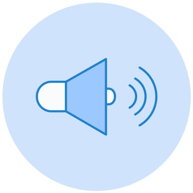 Konuşmacı. Web simgesi basit illüstrasyon