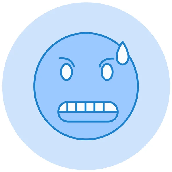 Ícone Emoticon Facial Ilustração Vetorial — Vetor de Stock