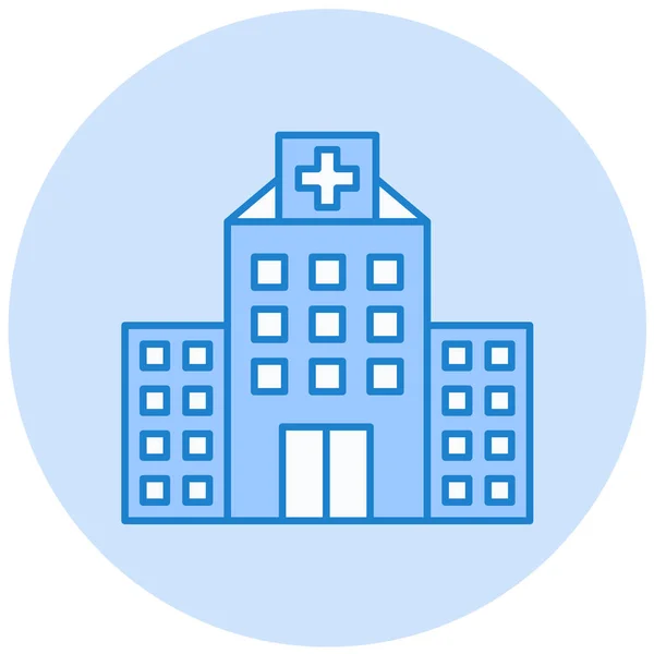 Edificio Del Hospital Diseño Simple — Vector de stock