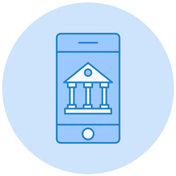 Mobiel Bankieren Vector Icoon Modern Eenvoudig Ontwerp — Stockvector