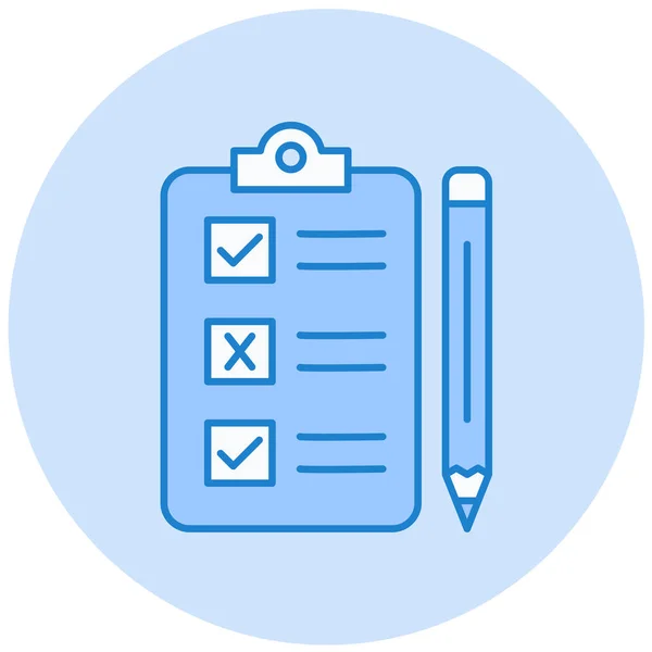 Checklist Web Icon Simple Illustration — Stock Vector