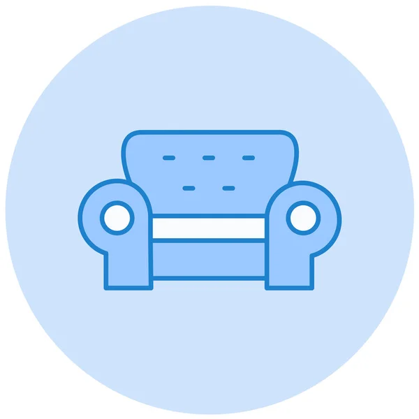 Sofa Web Symbol Einfache Illustration — Stockvektor