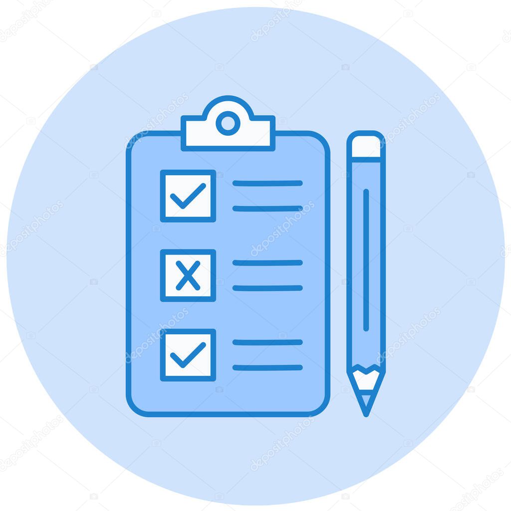 checklist. web icon simple illustration
