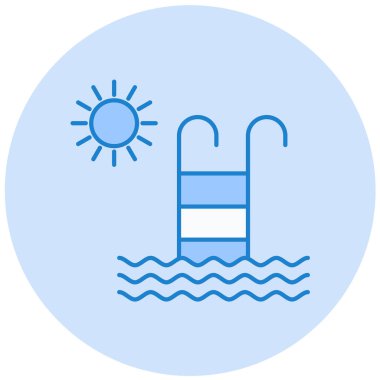 Su. Web simgesi basit illüstrasyon