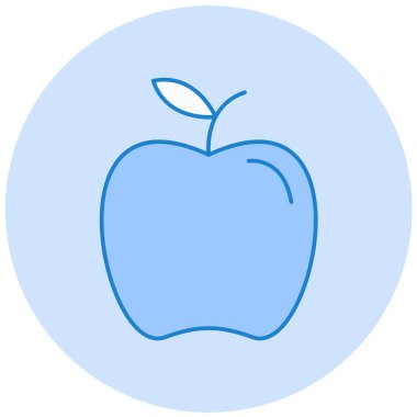 Elma. Web simgesi basit illüstrasyon