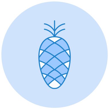 Ananas. Web simgesi basit illüstrasyon