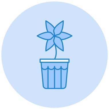 Çiçek. Web simgesi basit illüstrasyon