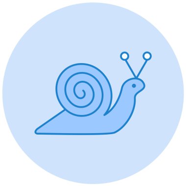 Salyangoz. Web simgesi basit illüstrasyon