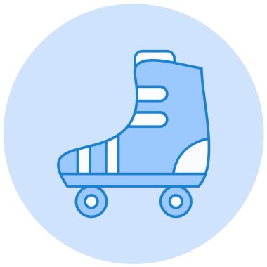 Paten kayıyoruz. Basit illüstrasyon