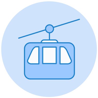 Bir tren simgesinin vektör illüstrasyonu