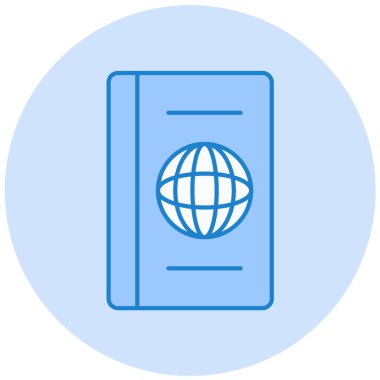 Pasaport. Web simgesi basit illüstrasyon