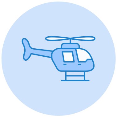 Helikopter. Web simgesi basit illüstrasyon