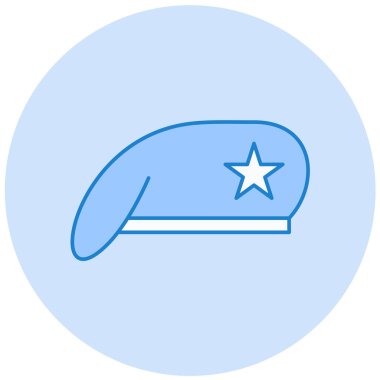 Şapka. Web simgesi basit illüstrasyon